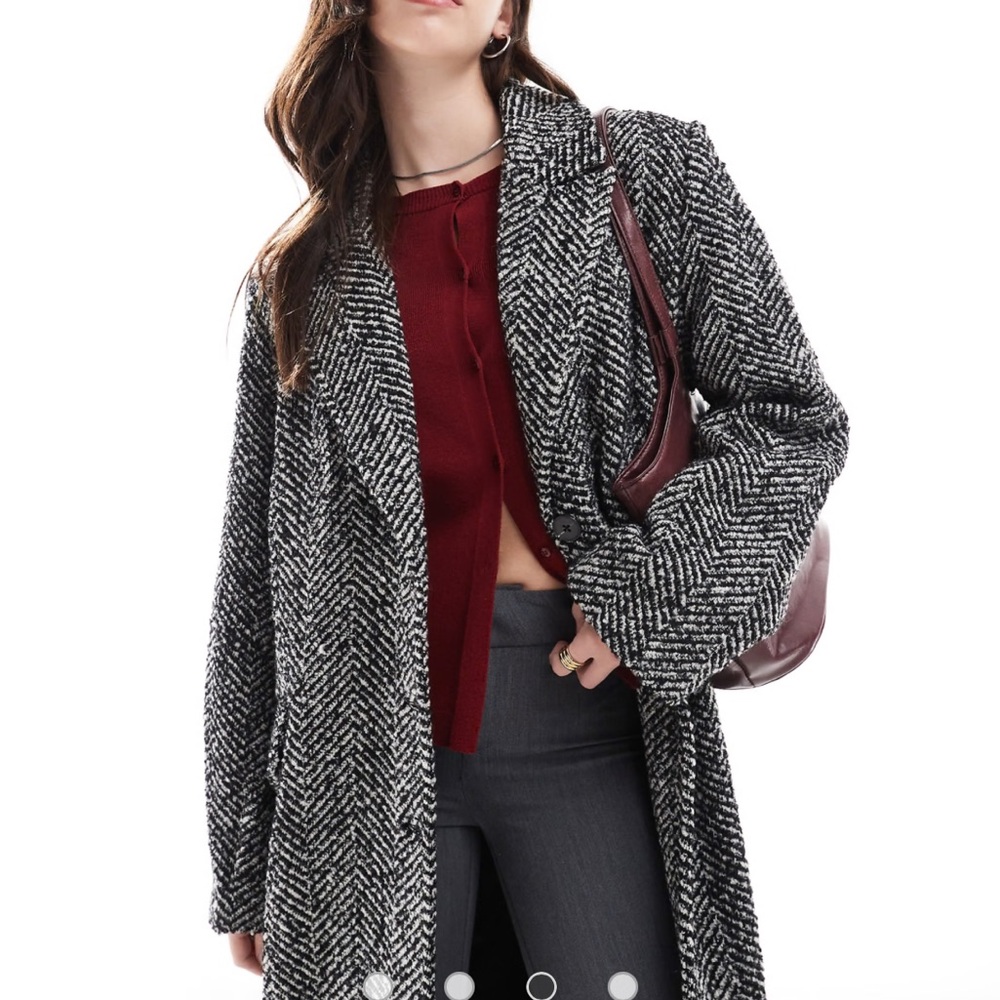 French Connection Chantelle Herringbone Coat - Picture 2 of 11